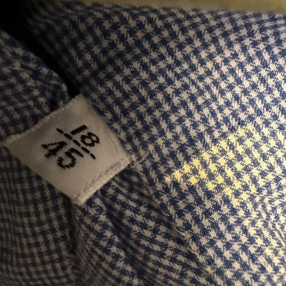 Kiton Men's Designer Button Down Check Blue White Shirt 18 x 45 - Picture 4 of 6